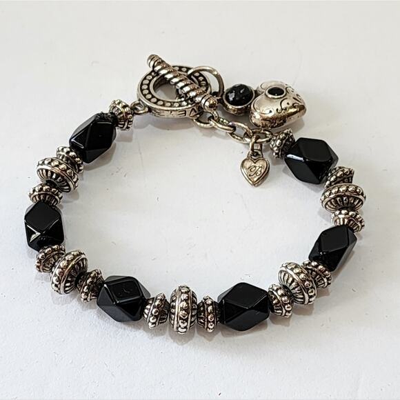 Brighton Black Jeweled Toggle Bracelet - Picture 2 of 5